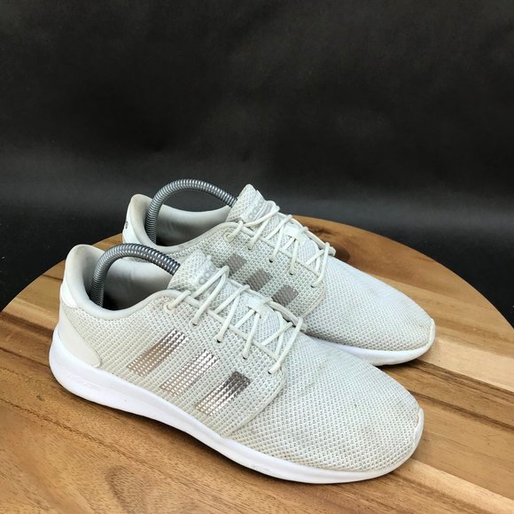 Adidas‎ Cloudfoam White Mesh Running Shoes Low Top Lace Up Womens Size 9 - Picture 1 of 8